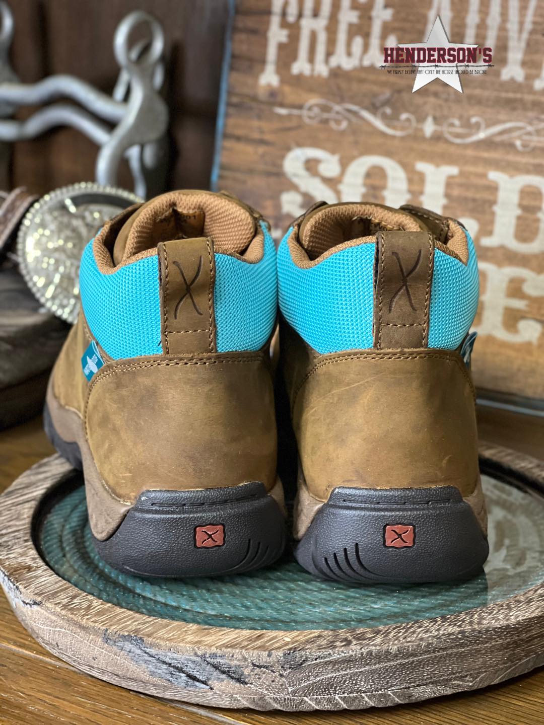 All Around Work Boots by Twisted X ~ Turquoise - Image 3