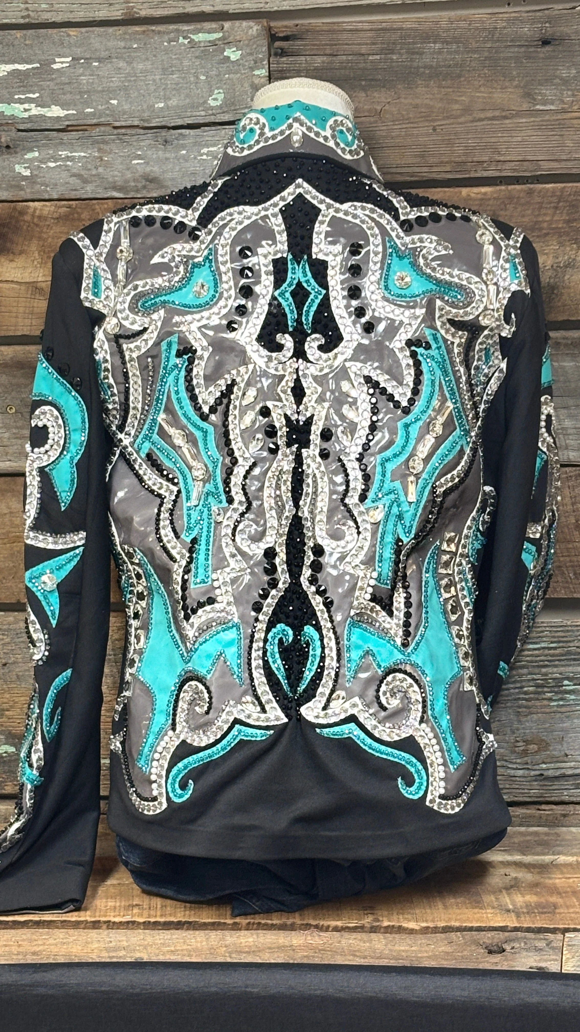 All Day  Show Jacket ~ Teal & Gray - Image 2