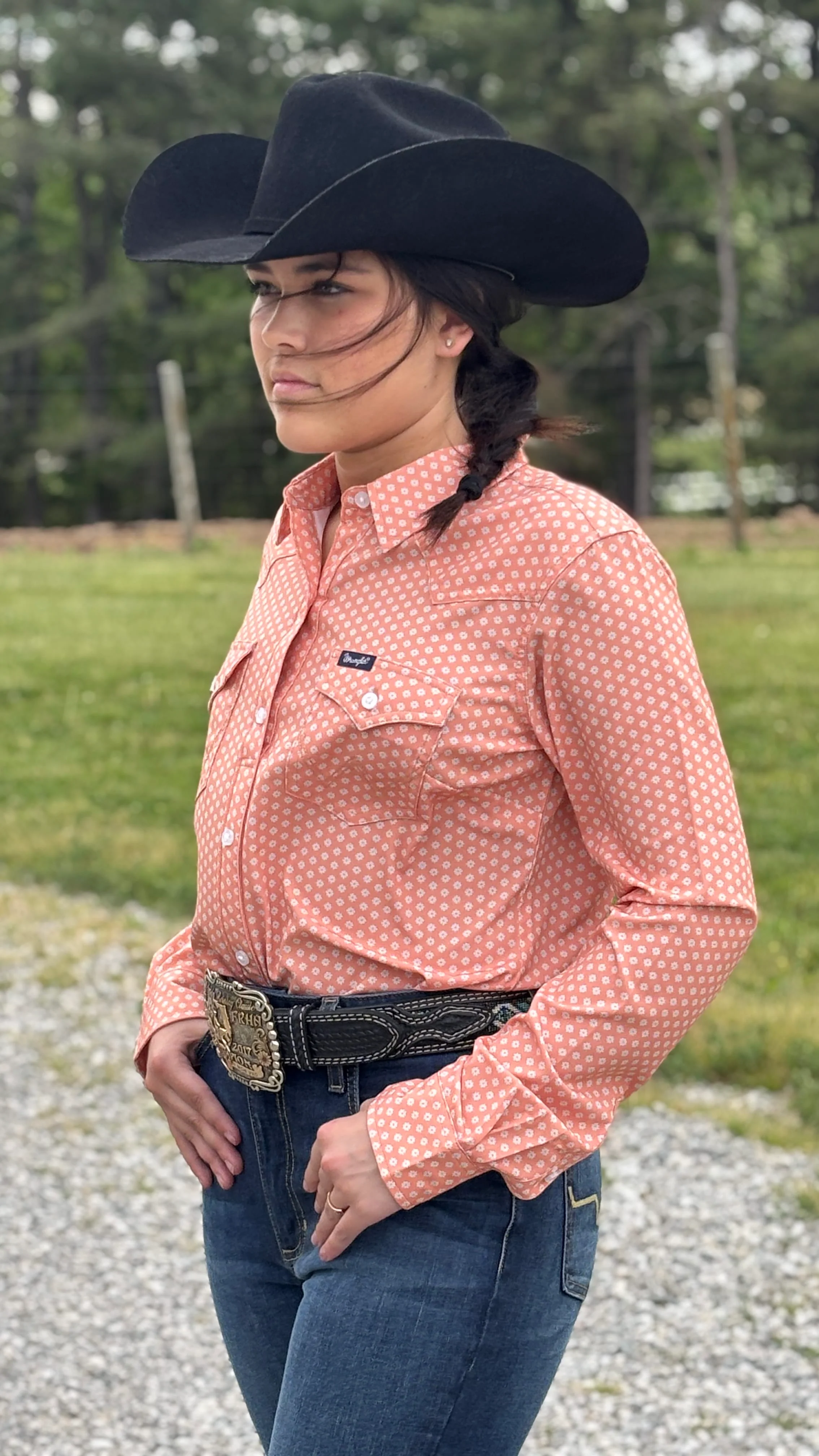 Aria Performance Shirt by Wrangler ~Orange - Image 4