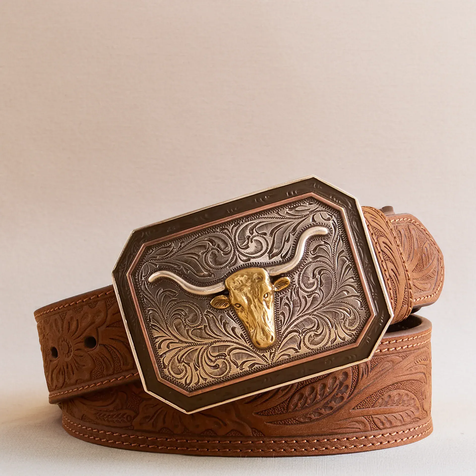 Ariat Floral Embossed Leather Belt