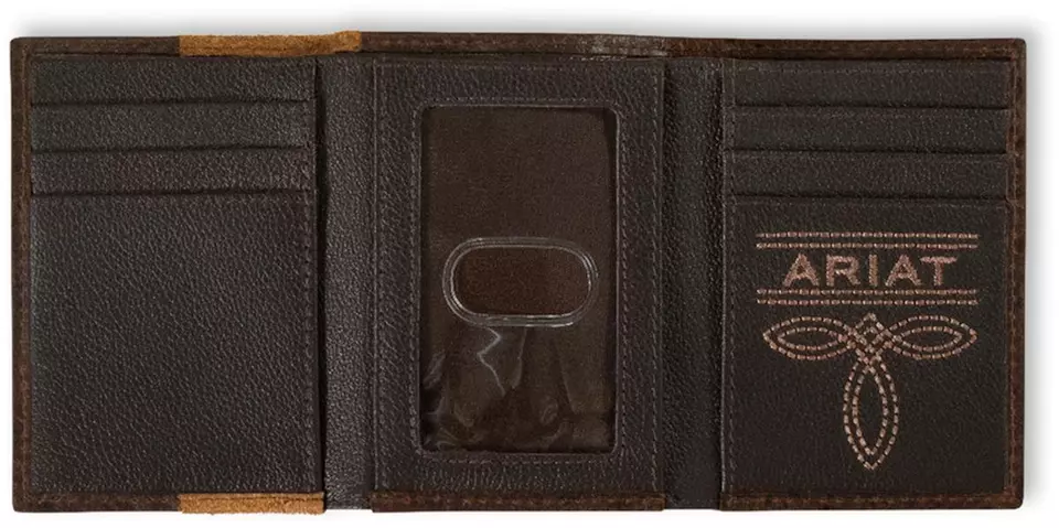 Ariat Roughout Wallet ~ Tri-Fold - Image 2