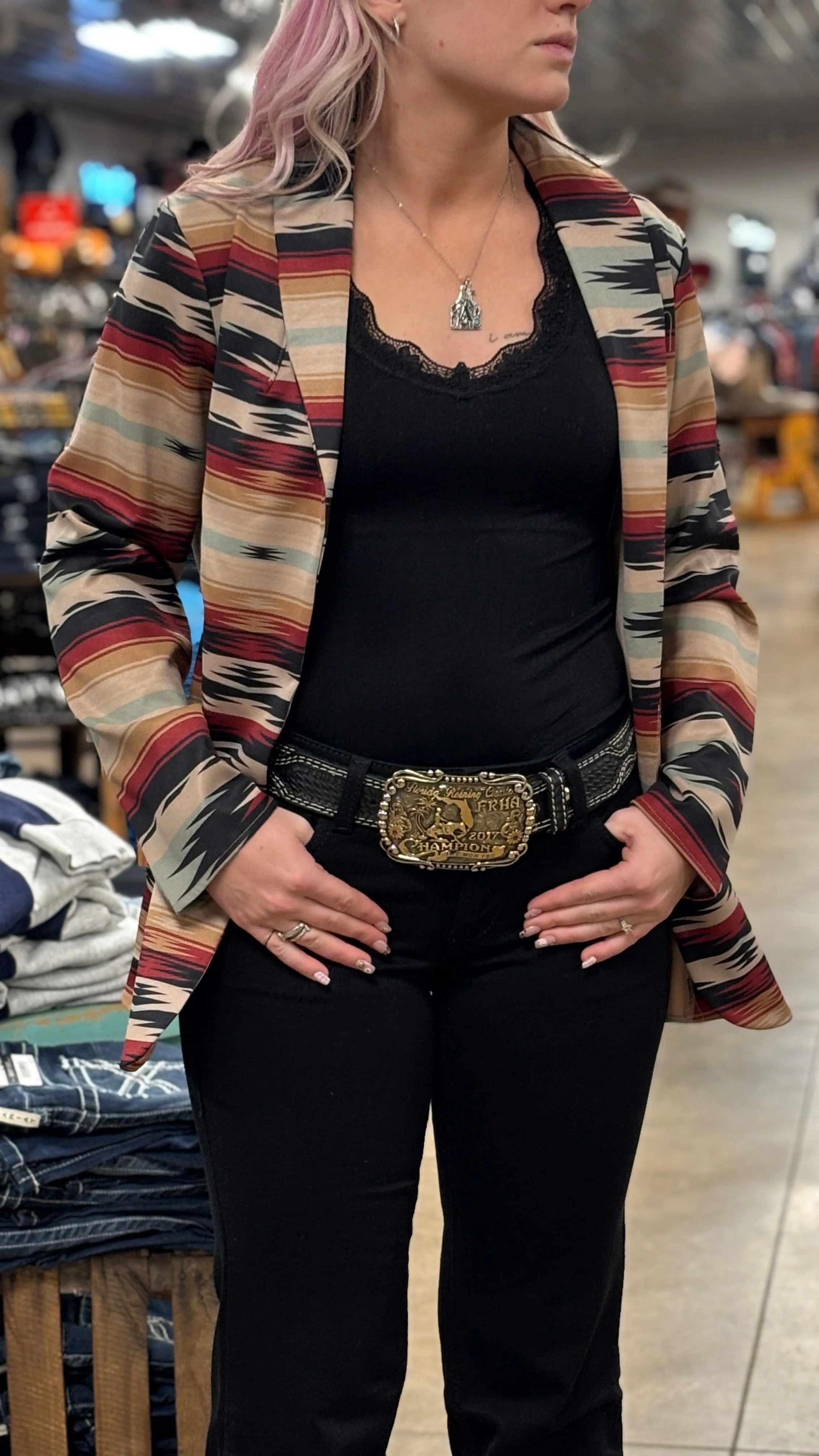 Aztec Print Blazer