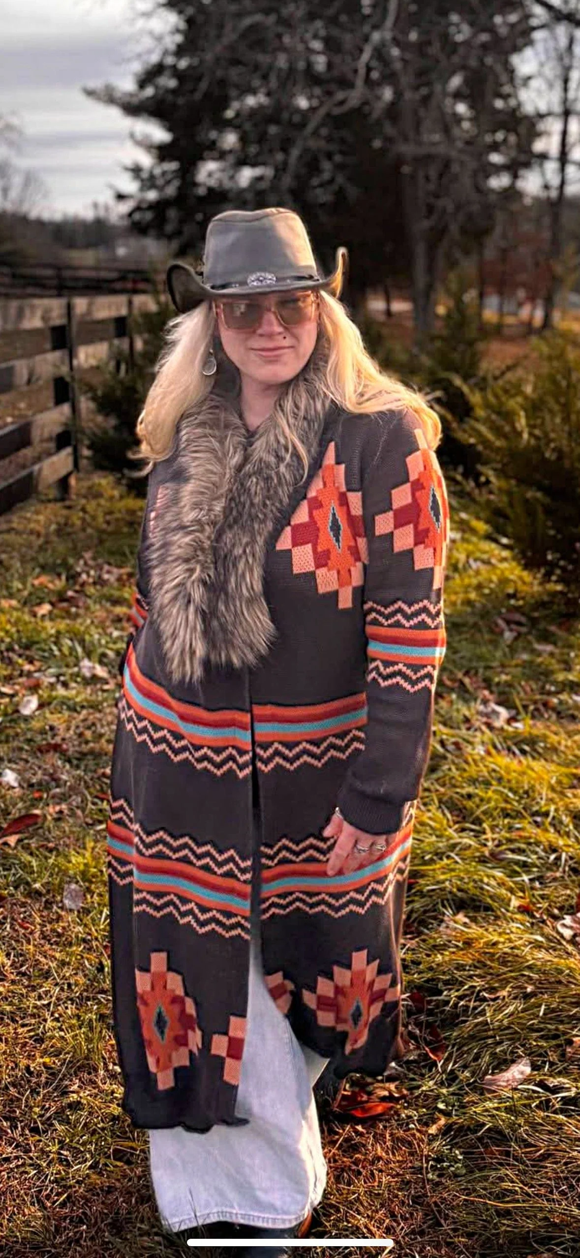 Aztec Sweater Cardigan by Panhandle