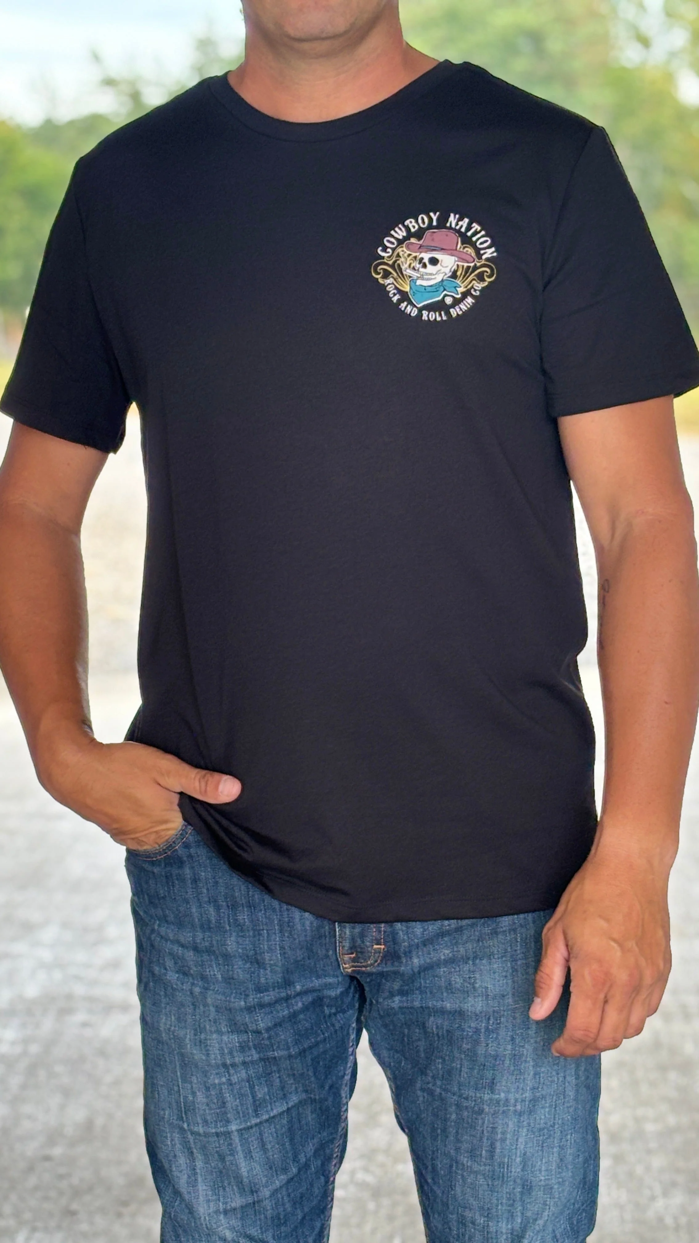 Black Skull Tee by Rock & Roll - Image 2
