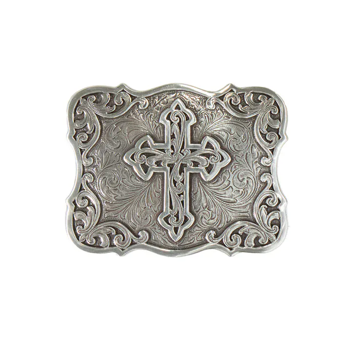 Blazin Roxx Belt Buckle ~ Filigree Cross