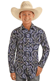 Boy's Aztec Print by Rock & Roll ~ Blue