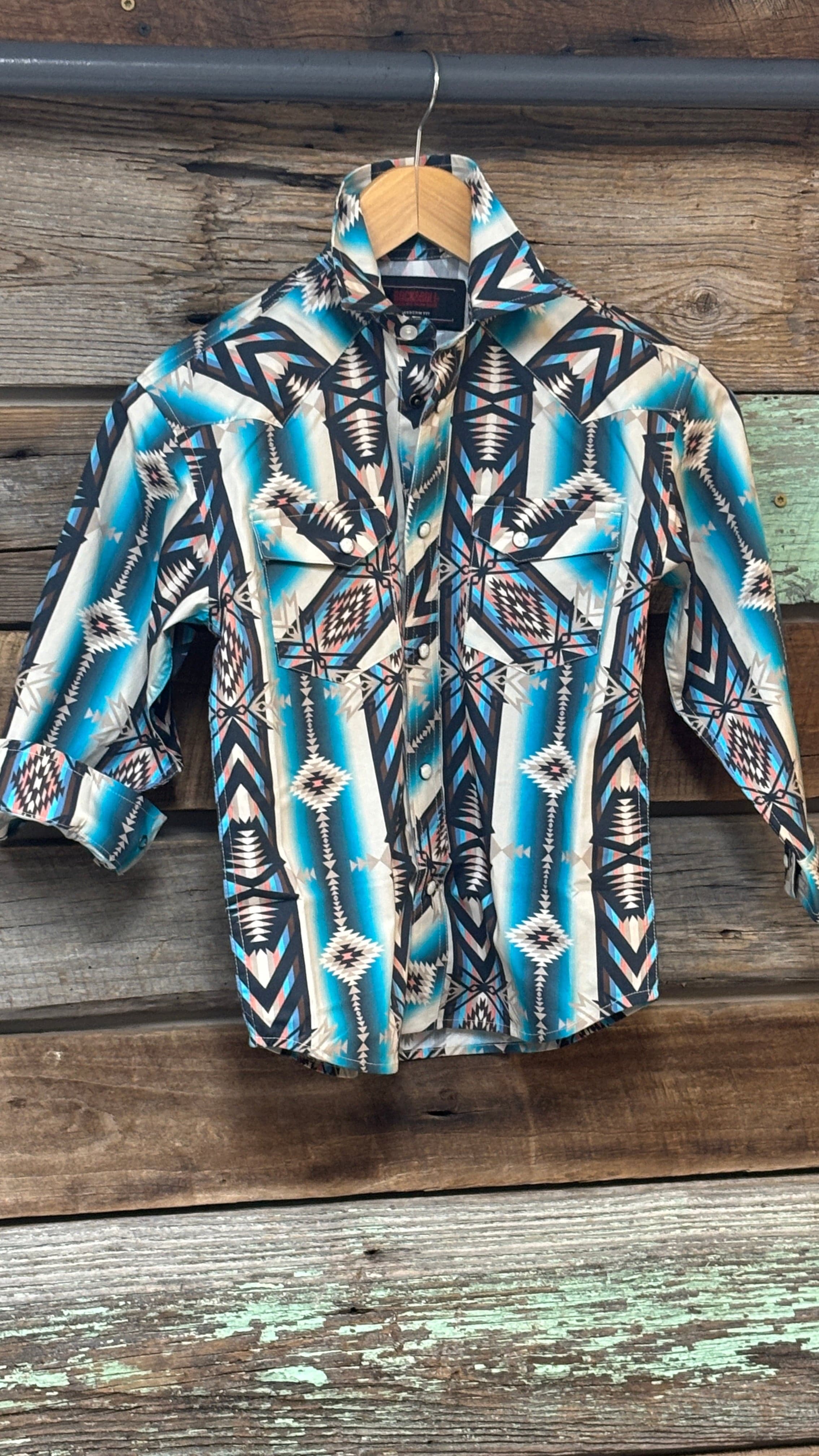 Boy's Aztec Print by Rock & Roll ~ Teal
