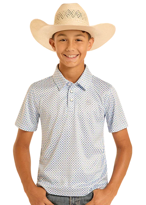 Boy's Blue Polo by Panhandle Slim