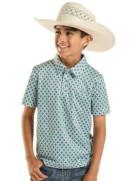 Boy's Blue Polo by Rock & Roll