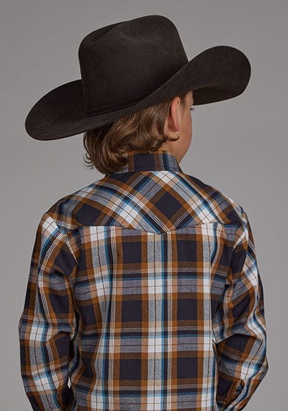 Boy's Caramel Plaid by Roper - Image 2