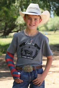 Boy's Cinch Denim Tee ~ Gray