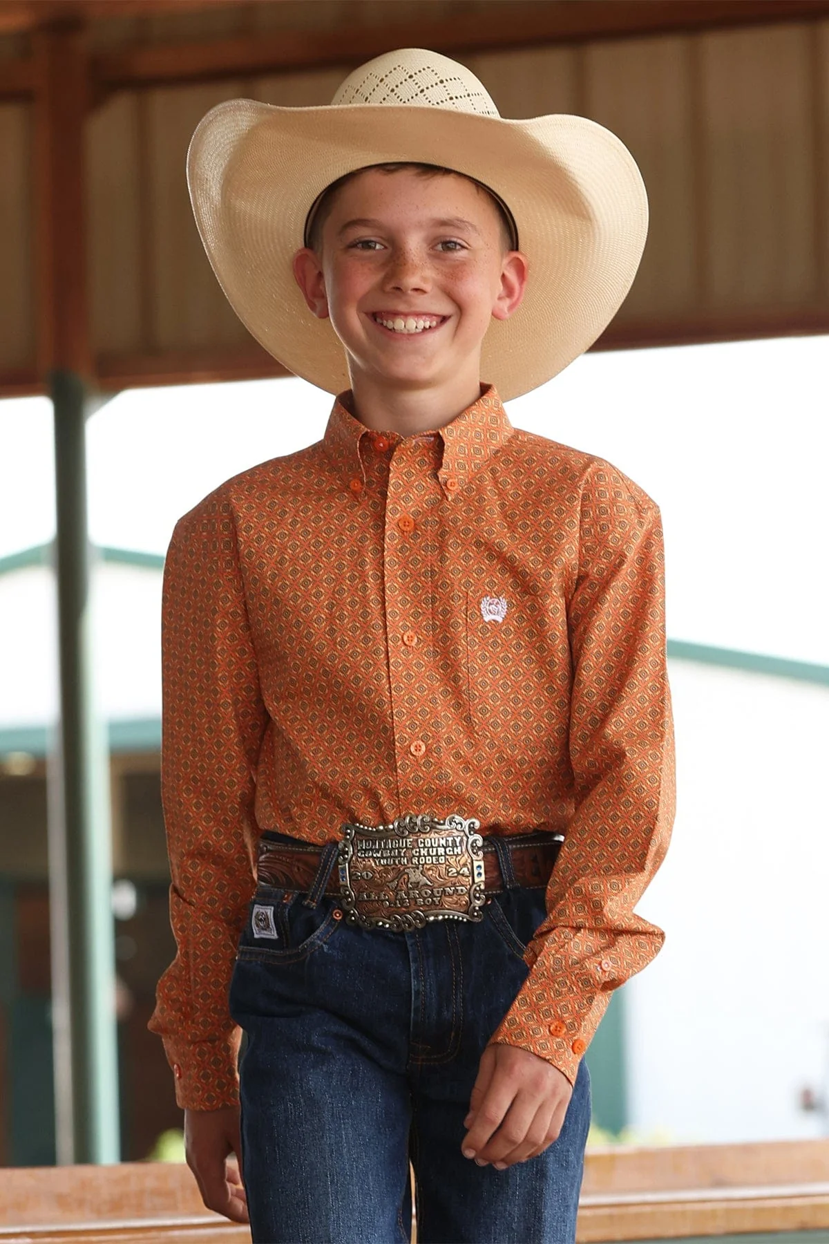 Boy's Cinch Orange Print