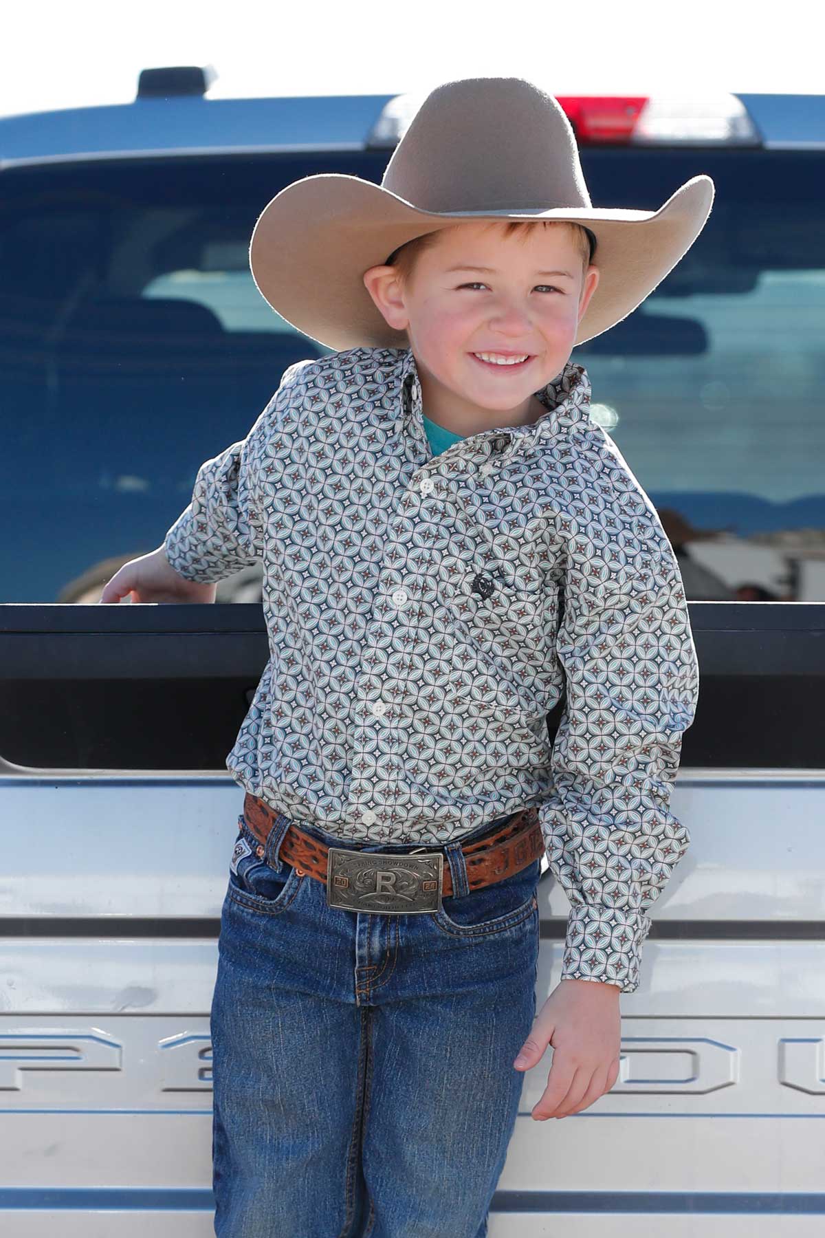 Boy's Cinch Teal Print