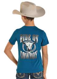 Boy's Longhorn Skull Tee by Rock & Roll - Image 2