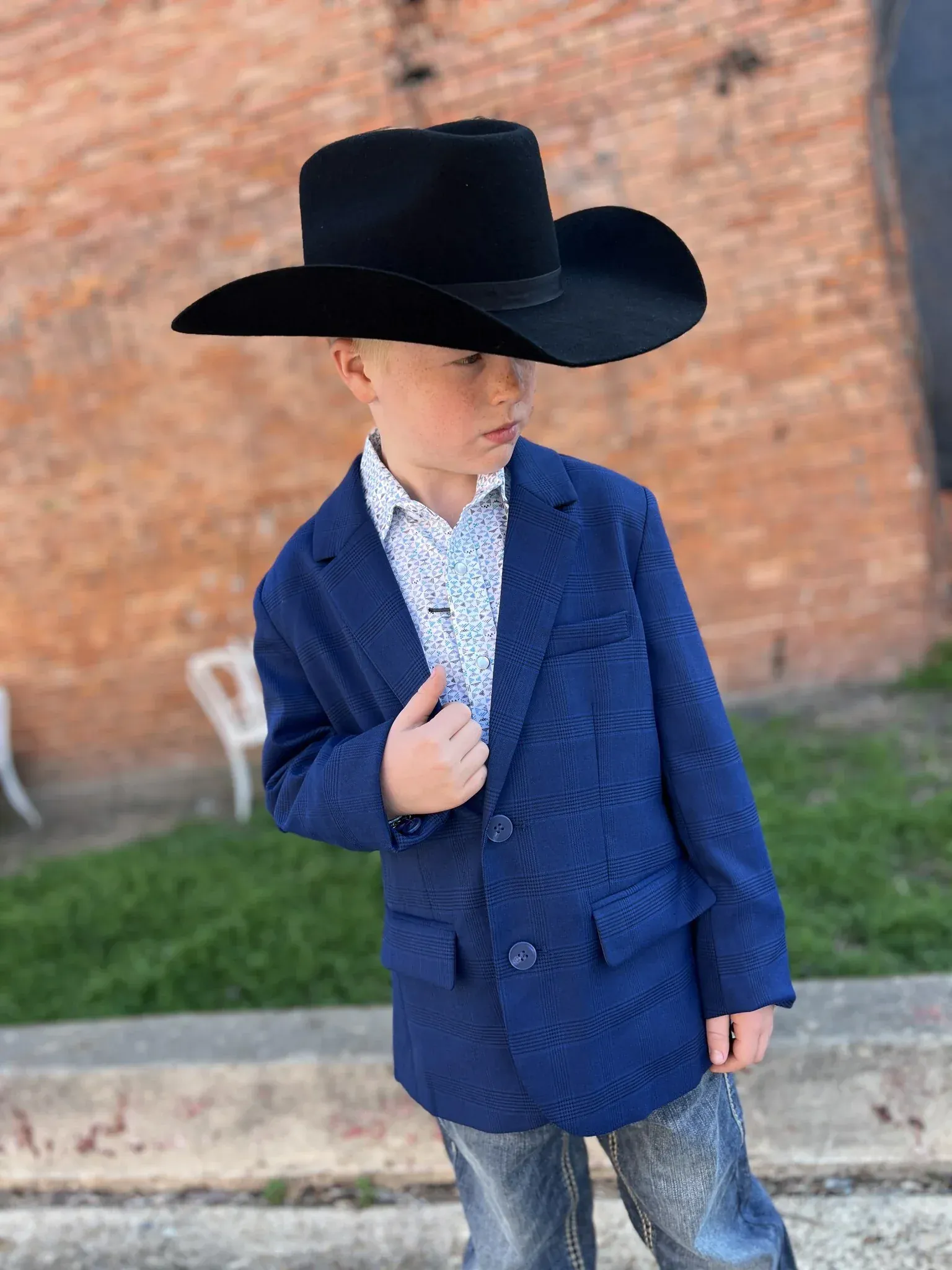 Boys Plaid Sports Coat by Rock & Roll - Image 2