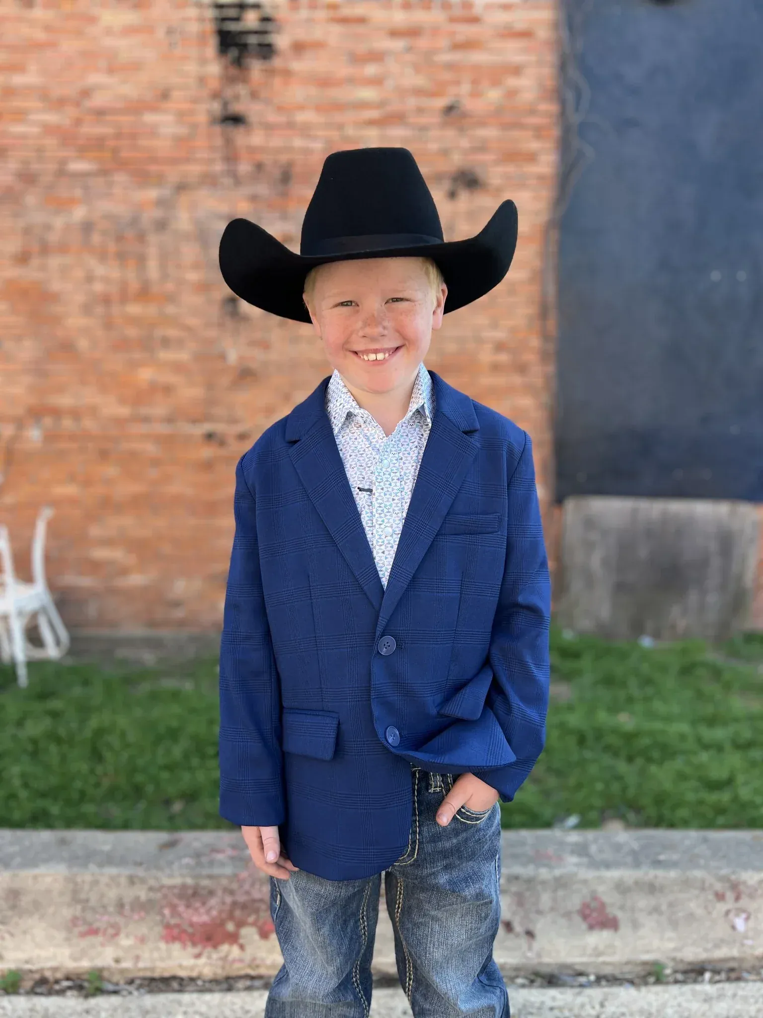 Boys Plaid Sports Coat by Rock & Roll - Image 4