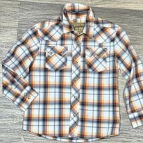 Boy's Retro Wrangler Plaid ~ Black/Rust