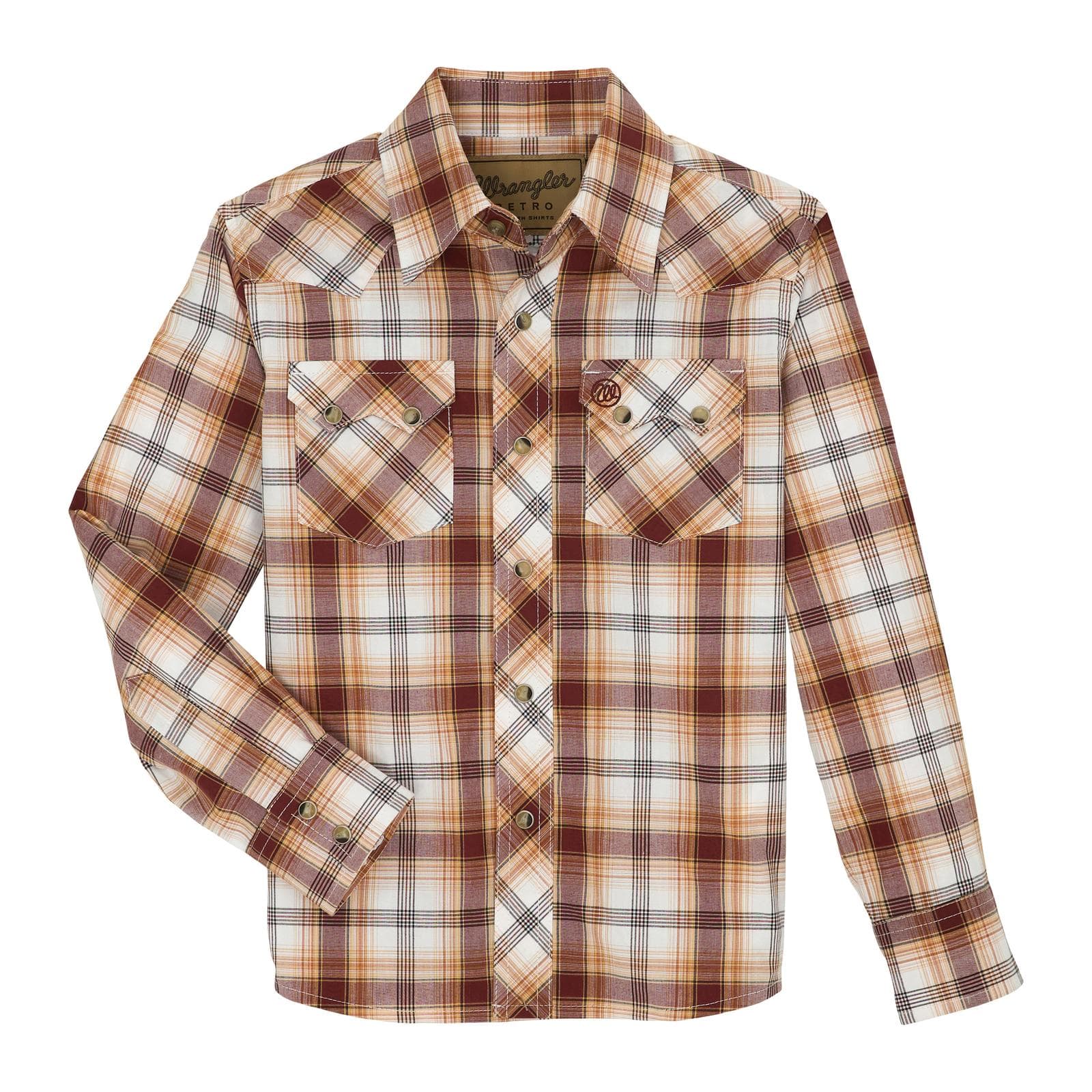Boy's Retro Wrangler Plaid ~ Maroon