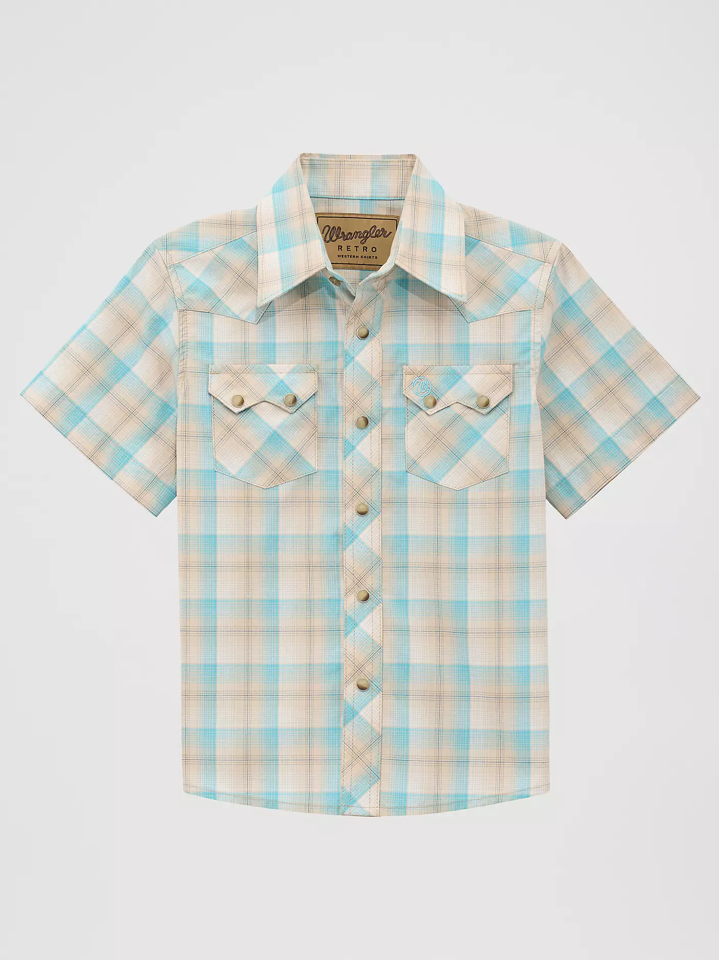 Boy's Retro Wrangler Plaid ~ Tan