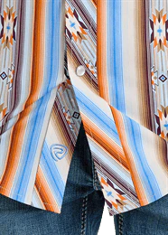 Boy's Stripe Aztec Print by Rock & Roll ~ Orange - Image 3