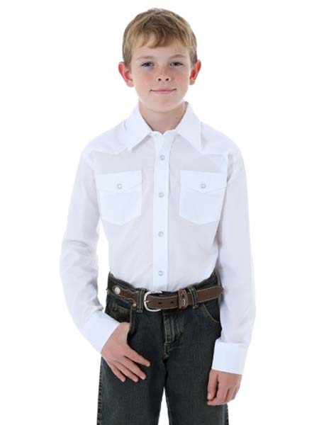 Boy's Wrangler White Shirt