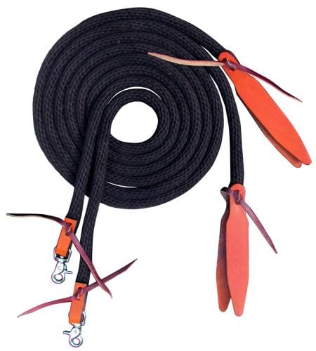 Braided Split Reins ~ Black