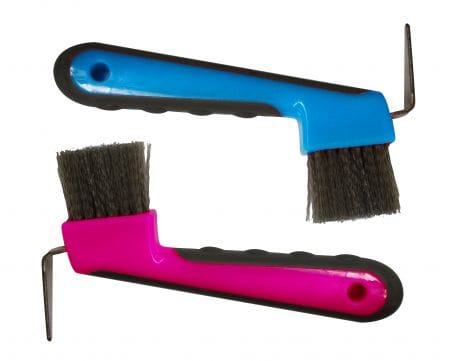 Brush Hoof Pick W/Grip Dots