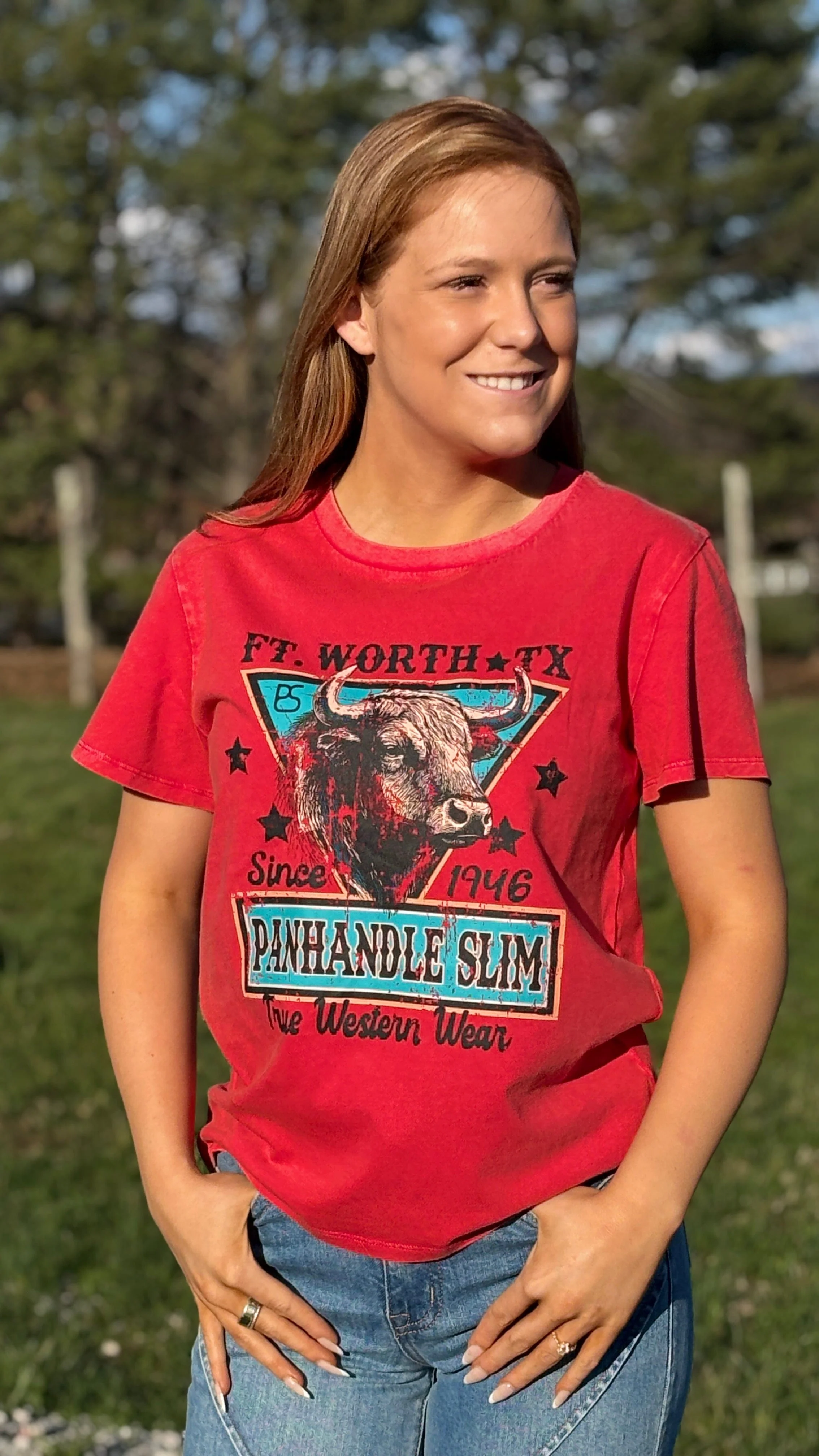 Buffalo Tee by Panhandle ~ Rust