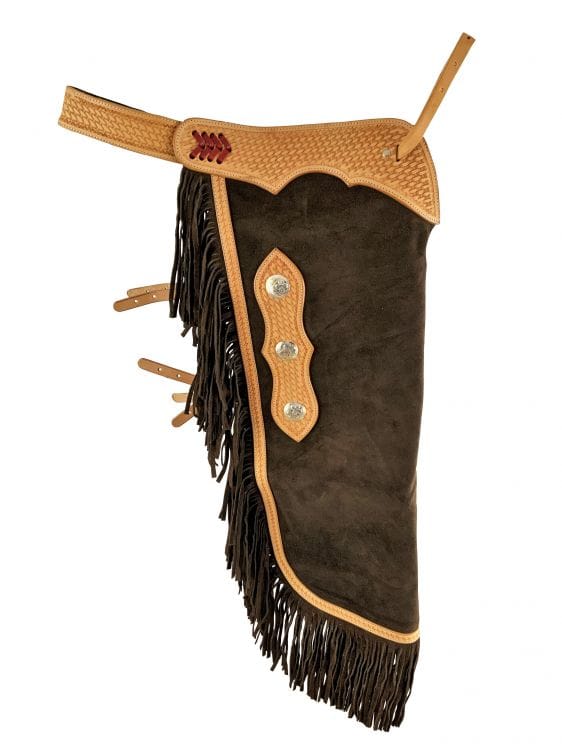 Chocolate Suede Chink W/Basket Tooling - Image 3