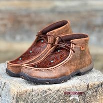 Chukka Driving Moc by Twisted X ~ Tooled Flower - Image 2