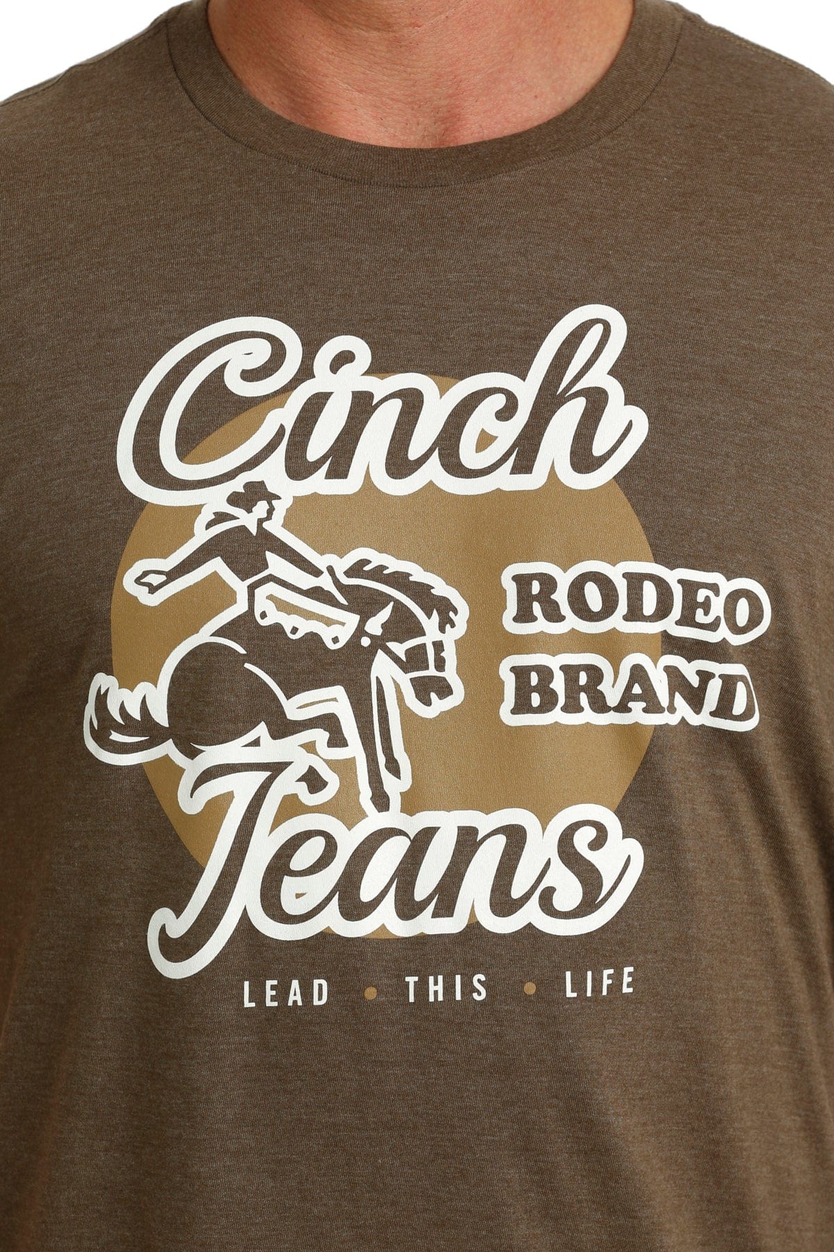 Cinch American Brand Tee ~ Heather Brown - Image 2