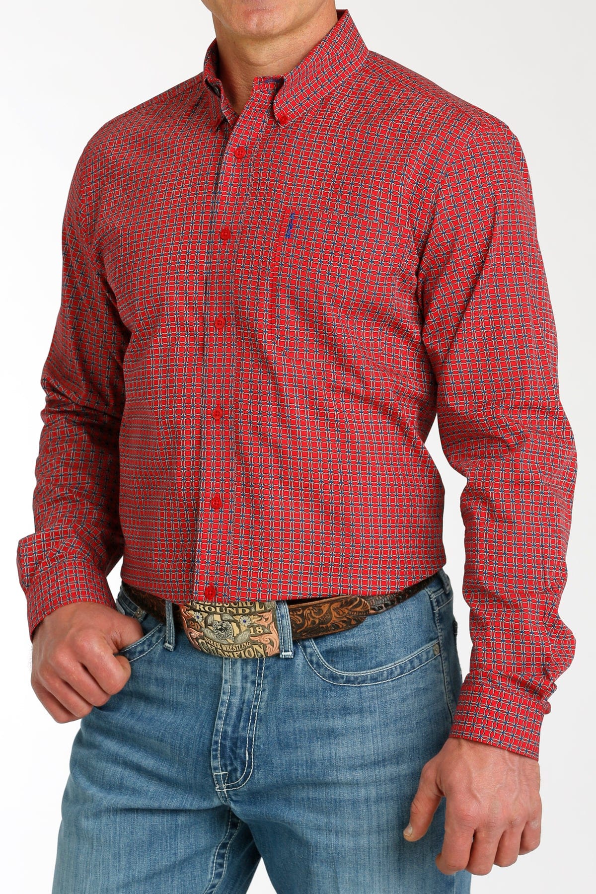 Cinch Modern Fit ~ Red W/Navy
