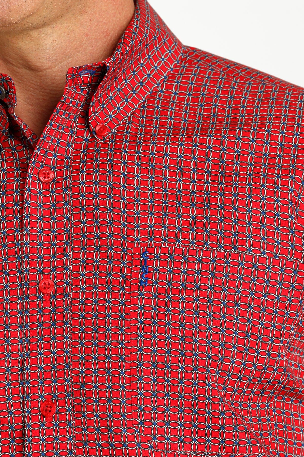 Cinch Modern Fit ~ Red W/Navy - Image 2