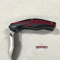 Circle SH Knife ~ Black W/Red