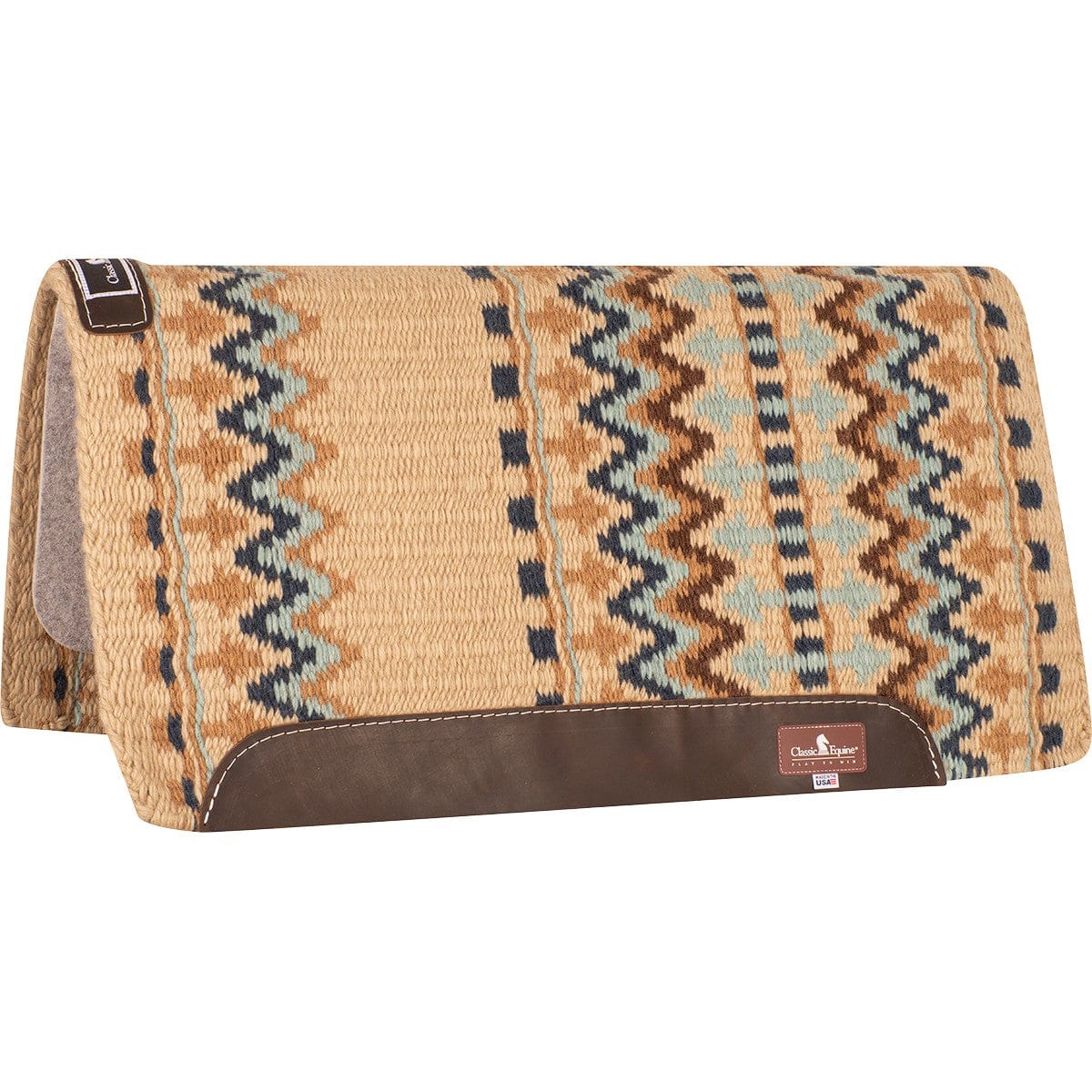 Classic Straight Pad Blanket Top ~ Sand Aqua