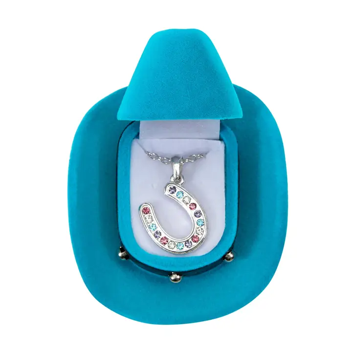 Cowboy Hat Necklace ~ Horseshoe~Multi