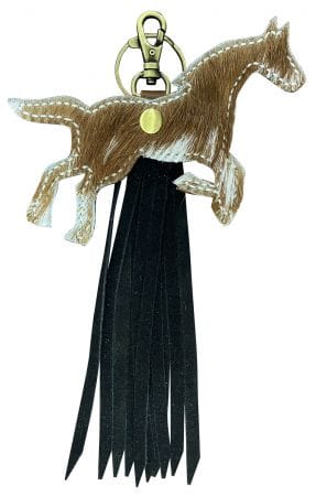 Cowhide Horse Shaped Keychain