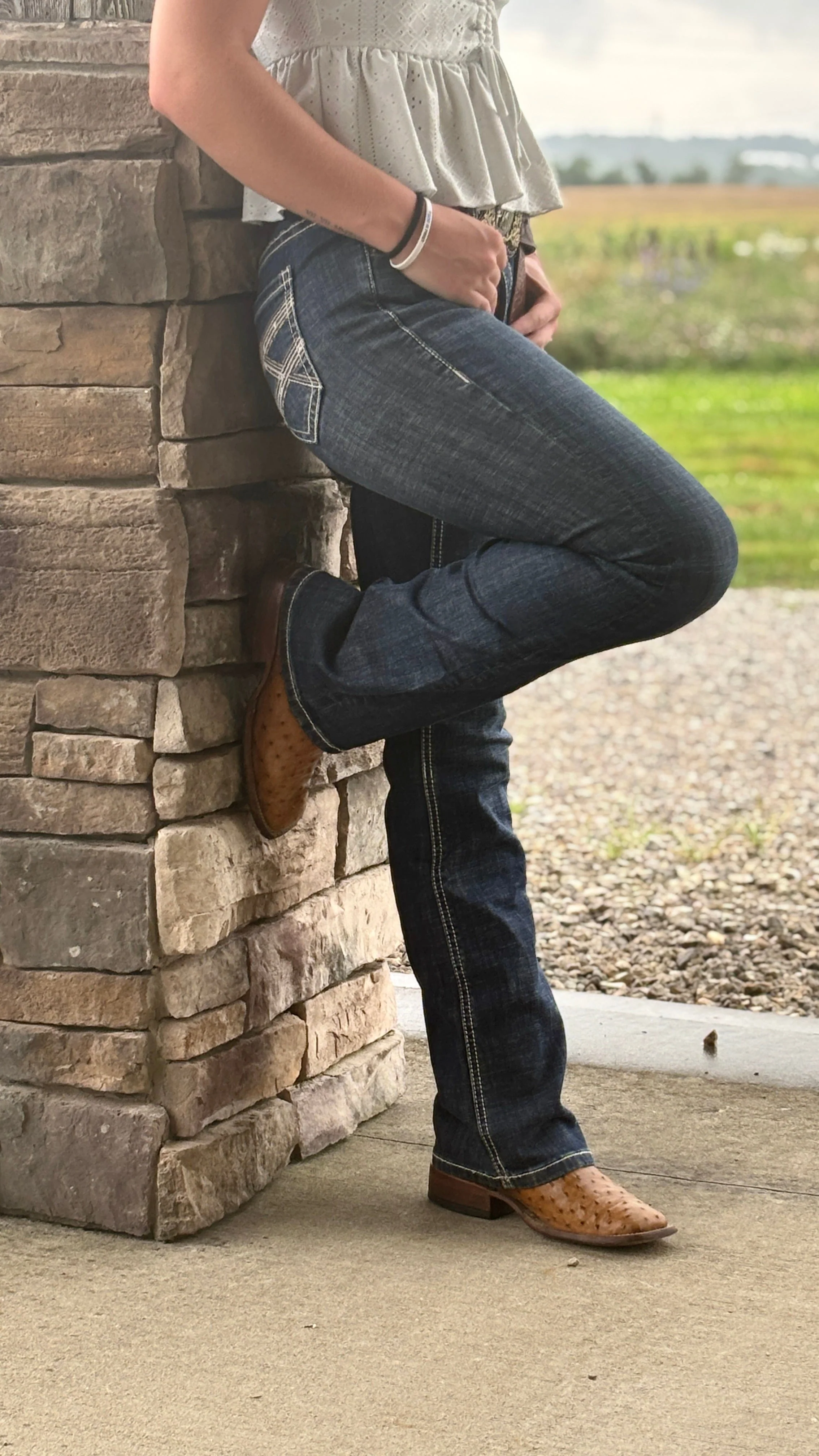 Crossed Embroidered Jean by Rock & Roll - Image 2