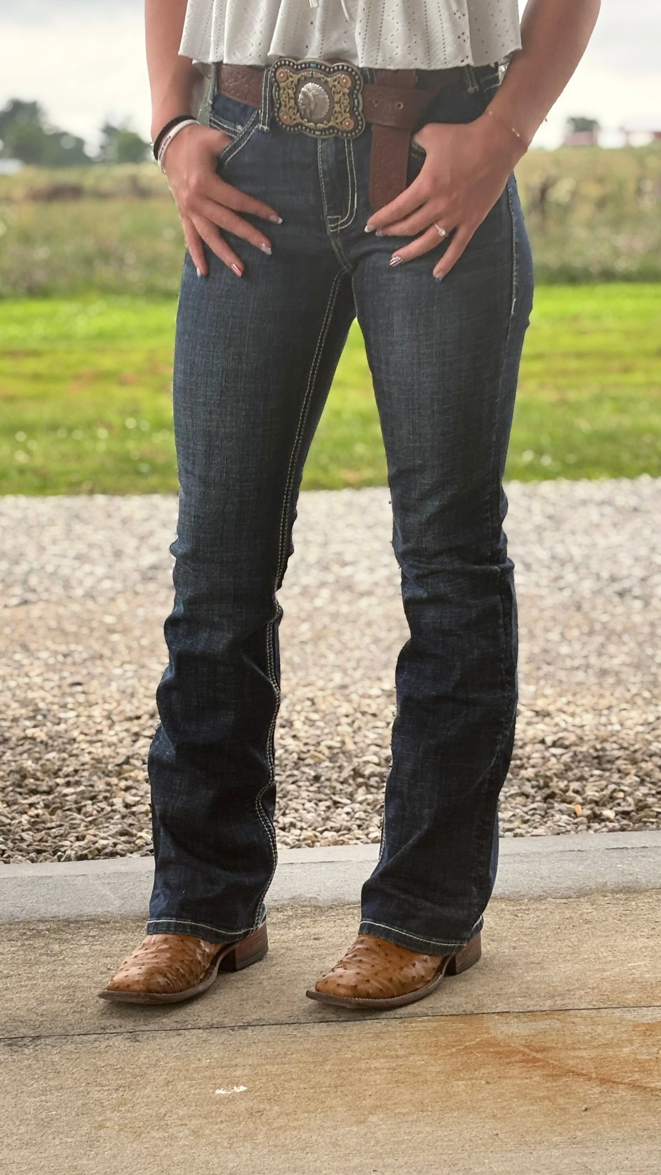 Crossed Embroidered Jean by Rock & Roll - Image 3