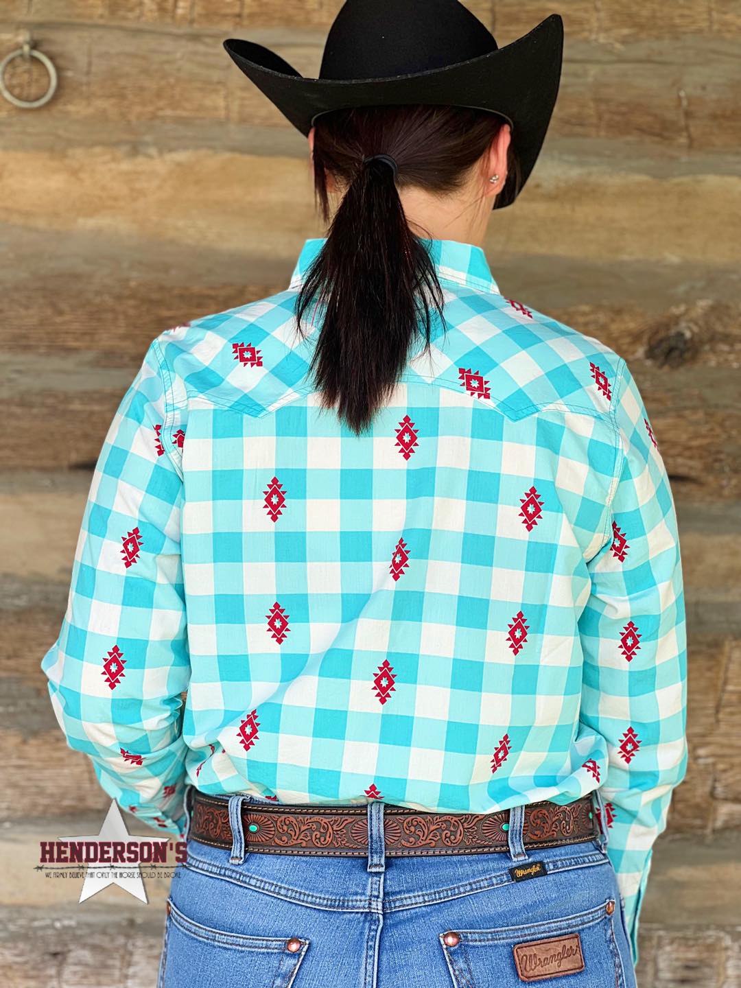Cruel Girl Print Shirt ~ Cyan W/Red - Image 2