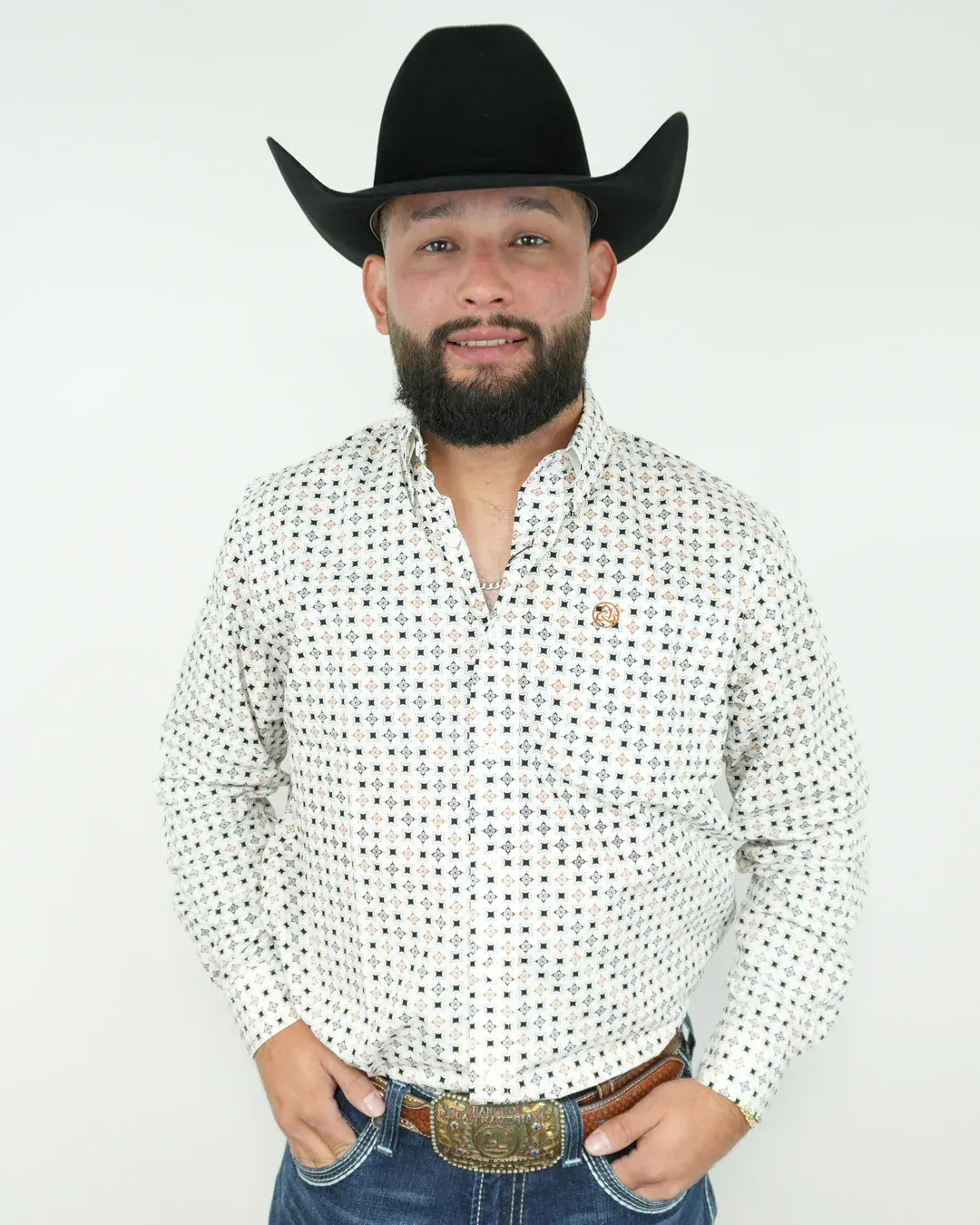 CueroLine Classic Western Shirt ~ White