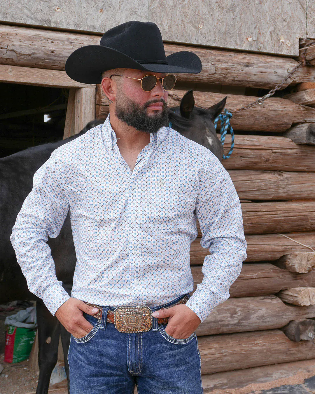 CueroLine Western Shirt ~ White