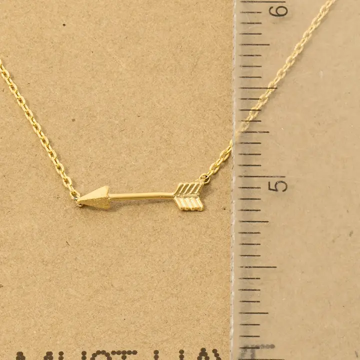 Dainty Arrow Pendant Necklace - Image 3