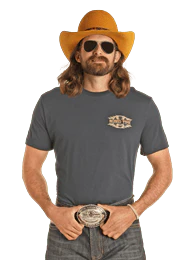 Dale Brisby Dale Rodeo Time Tee ~ Navy - Image 2