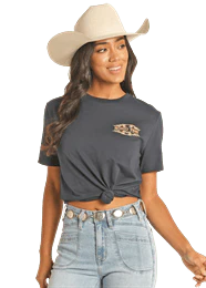 Dale Brisby Dale Rodeo Time Tee ~ Navy - Image 3