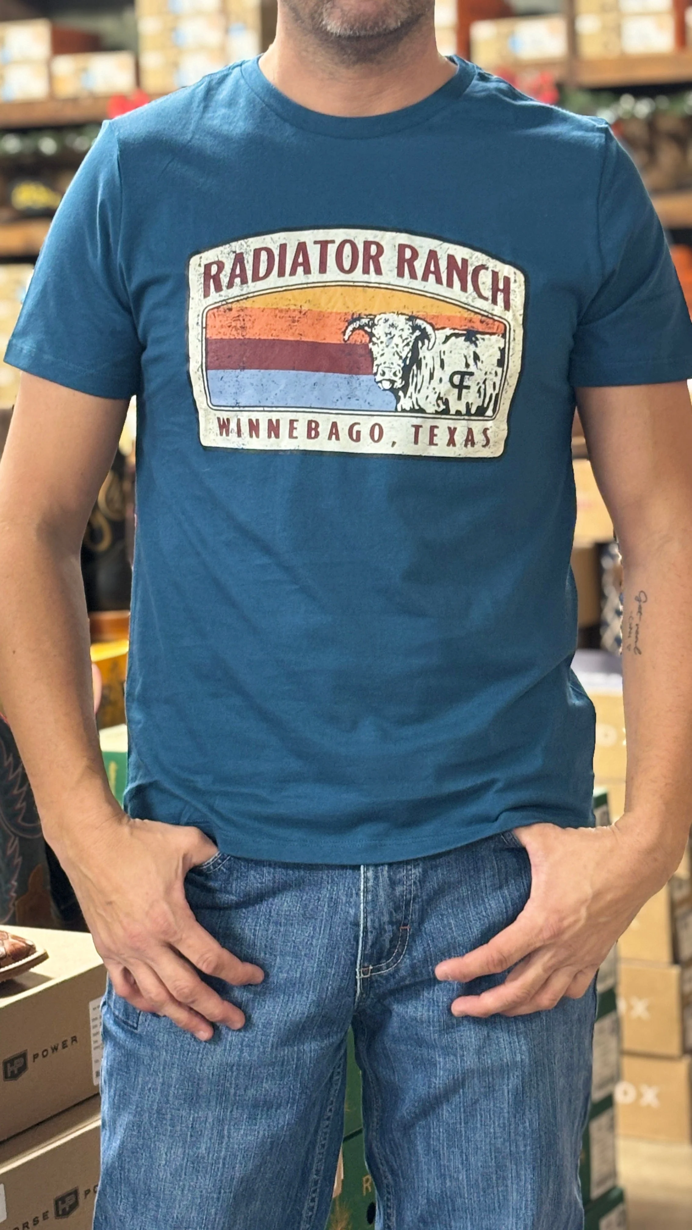 Dale Brisby Radiator Ranch Tee ~ Teal - Image 4