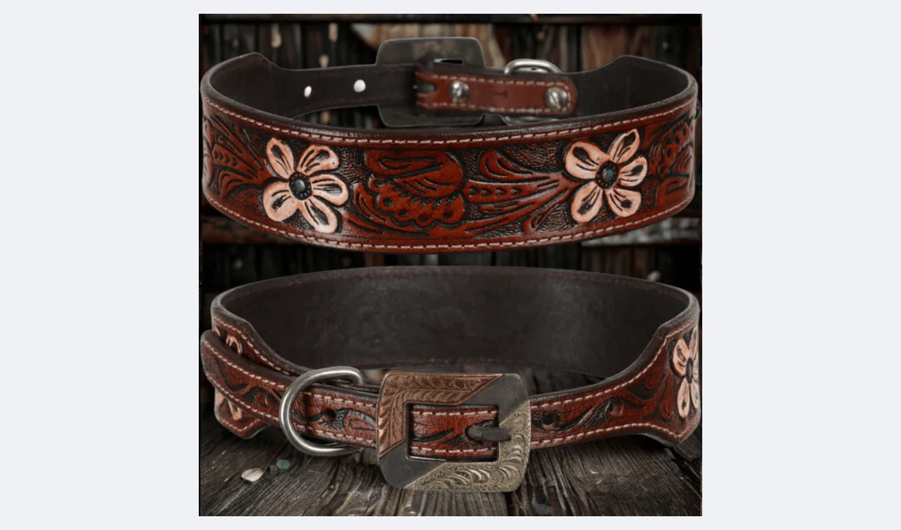 Dog Collar ~ Painted Poppy - Image 2