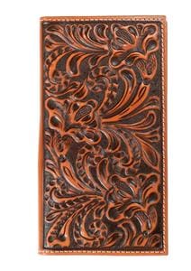 Floral Leather Wallet ~ Checkbook