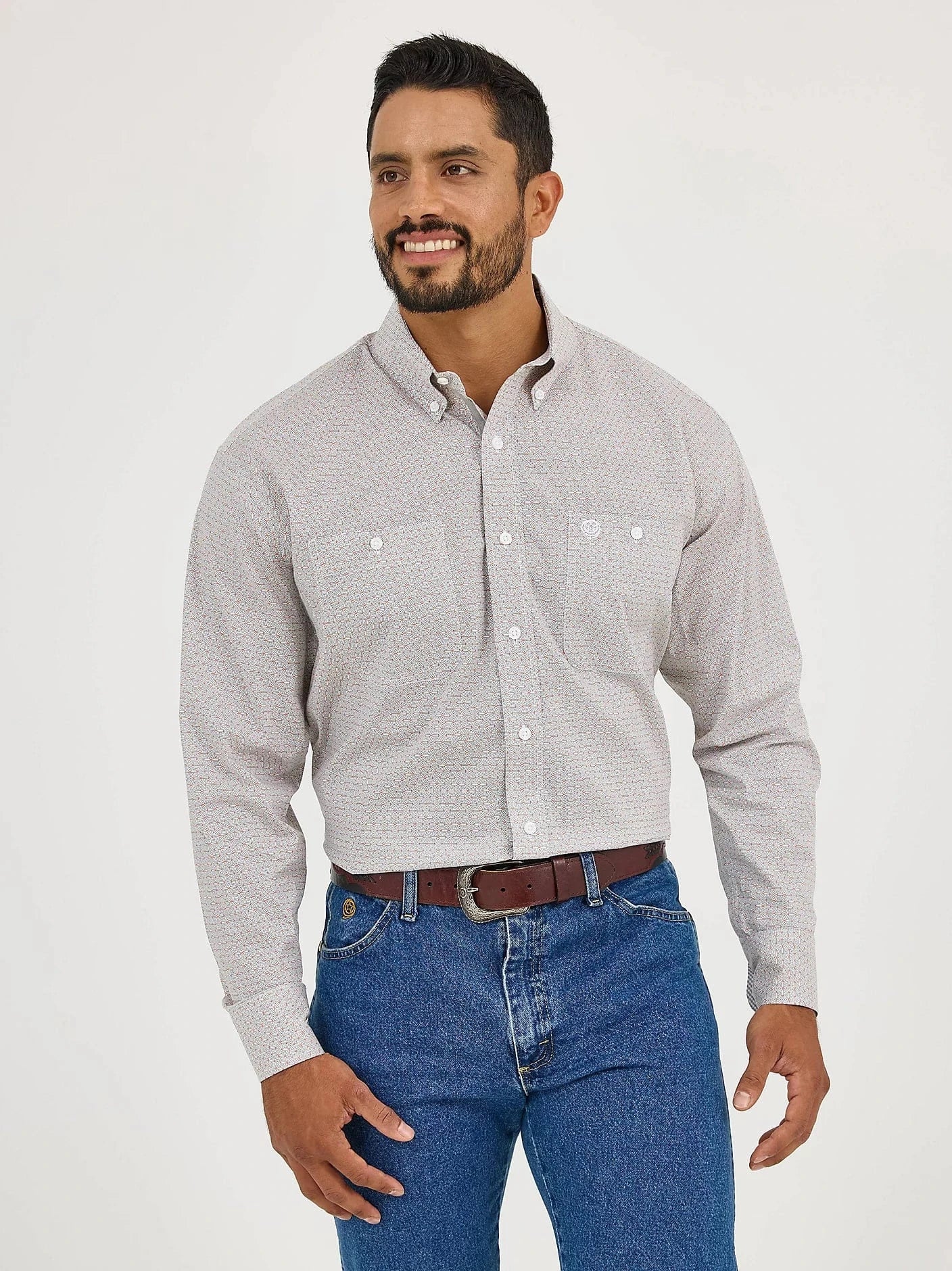 George Strait Shirt by Wrangler ~ Grey Fence