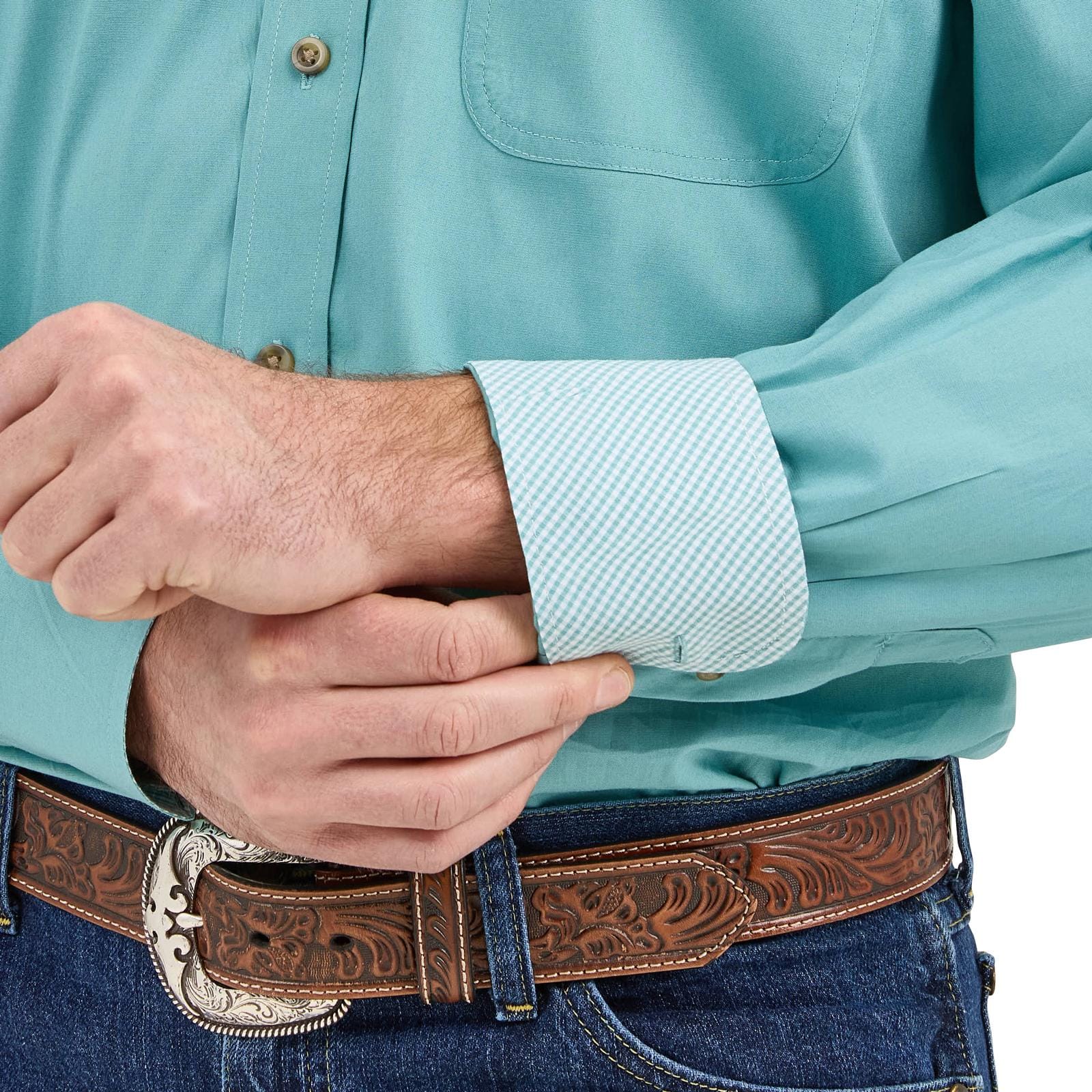George Strait Shirt by Wrangler ~ Turquoise - Image 2